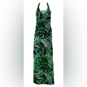 Jennifer Lopez Backless Tropical Print Dress